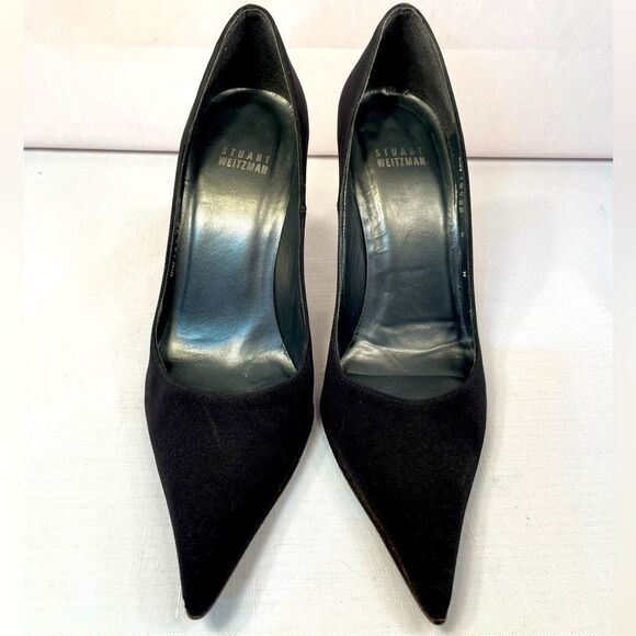 Elegant Black Stiletto Heels by Stuart Weitzman Size 8 EVC - Picture 2 of 8